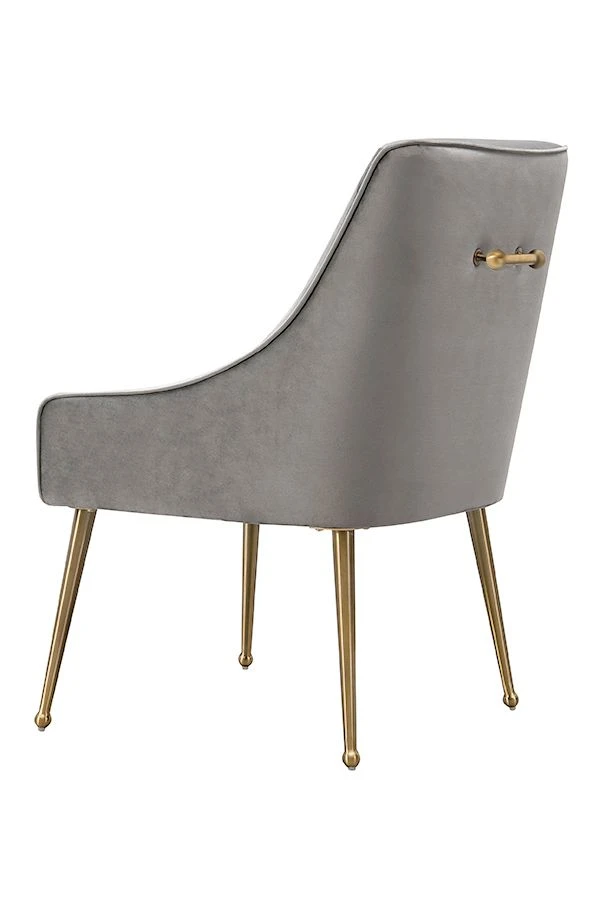 Mason Dining Chair Dove Grey - Brushed Gold Legs 3 Mason Dining Chair Dove Grey - Brushed Gold Legs