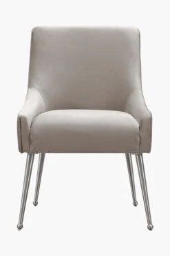 Mason Dining Chair Dove Grey - Shiny Silver Legs 10 Mason Dining Chair Dove Grey - Shiny Silver Legs -Furniture Sale Store mason dining chair brushed silver dove cutout 01 web