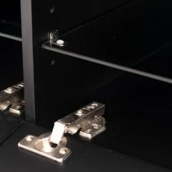 Mason Black Glass TV Media Unit – Brushed Gold Legs 13 Mason Black Glass TV Media Unit – Brushed Gold Legs -Furniture Sale Store mason media unit black brass 10 web