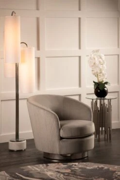 Melville Swivel Chair Dove Grey - Silver Base 8 Melville Swivel Chair Dove Grey - Silver Base -Furniture Sale Store melville dove grey silver banyan on web