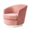 Melville Swivel Chair Blush Pink- Silver Base 1 Melville Swivel Chair Blush Pink- Silver Base -Furniture Sale Store melville swivel chair silver blush cutout 01 web