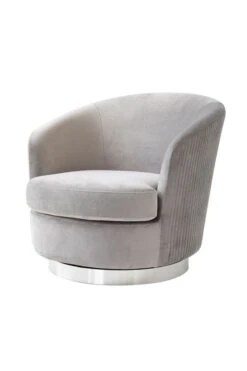 Melville Swivel Chair Dove Grey - Silver Base