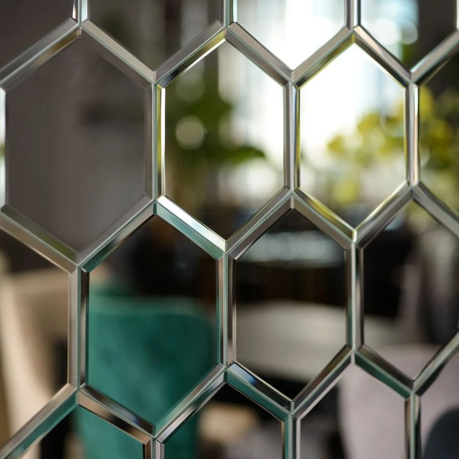 Mirrored Hexagonal Wall Tiles Pack 4 Mirrored Hexagonal Wall Tiles Pack - Image 2