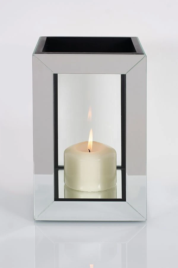 Mirrored Hurricane Lantern- Gft 4 Mirrored Hurricane Lantern- Gft - Image 2