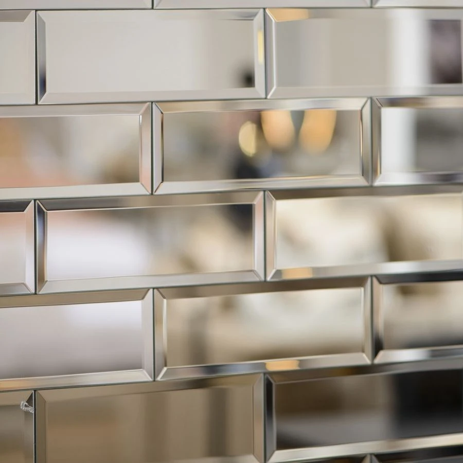 Mirrored Rectangle Wall Tiles Pack 4 Mirrored Rectangle Wall Tiles Pack - Image 2