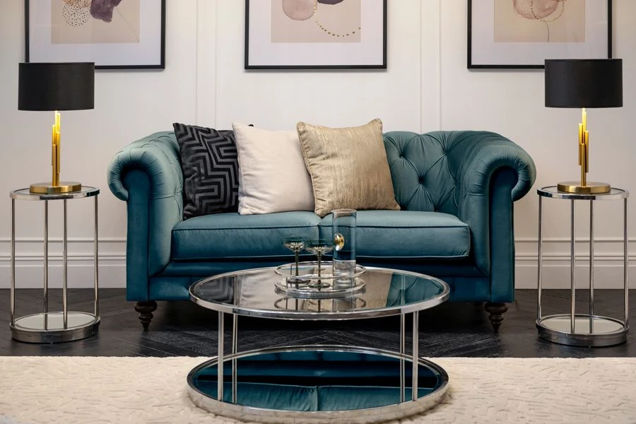 Monty Two Seat Sofa - Peacock 4 Monty Two Seat Sofa - Peacock - Image 2