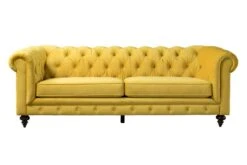 Monty Three Seat Sofa - Mustard