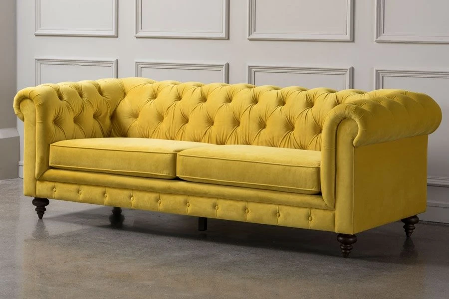 Monty Three Seat Sofa - Mustard 5 Monty Three Seat Sofa - Mustard - Image 3