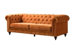 Monty Three Seat Sofa - Pumpkin -Furniture Sale Store monty three seat sofa pumpkin cutout 1 web