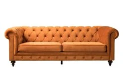 Monty Three Seat Sofa - Pumpkin