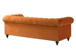 Monty Three Seat Sofa - Pumpkin -Furniture Sale Store monty three seat sofa pumpkin cutout 3 web