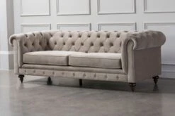 Monty Three Seat Sofa - Taupe -Furniture Sale Store monty three seat sofa taupe lifestyle web