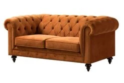 Monty Two Seat Sofa - Pumpkin -Furniture Sale Store monty two seat sofa pumpkin cutout 1 web