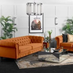 Monty Three Seat Sofa - Pumpkin -Furniture Sale Store monty 3 orange webready