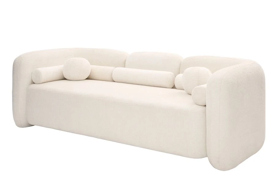 Munich Three Seat Sofa – Ivory Chenille 6 Munich Three Seat Sofa – Ivory Chenille - Image 4