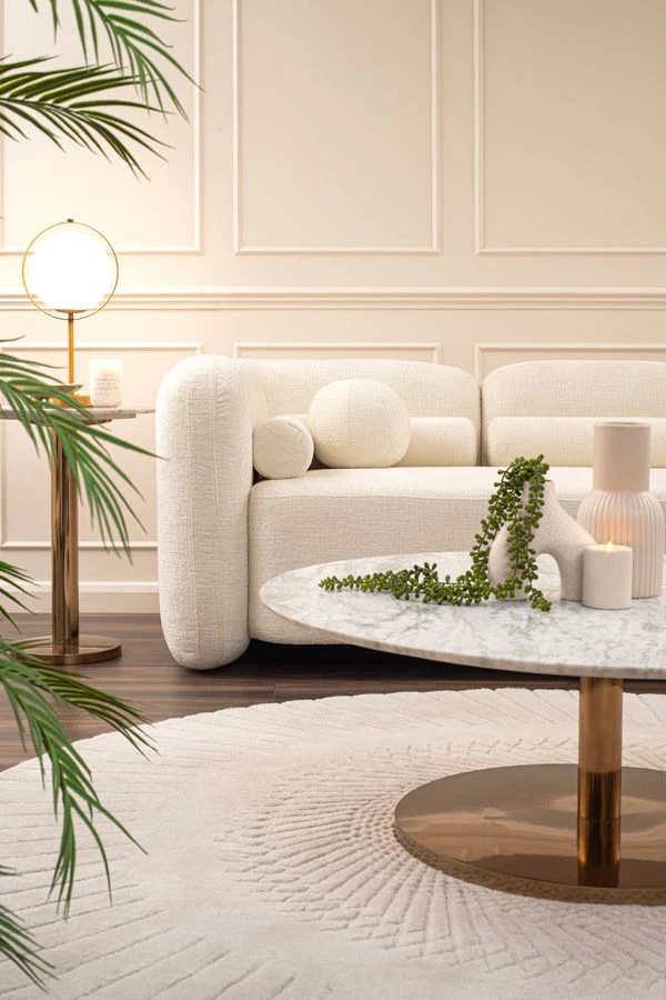 Munich Three Seat Sofa – Ivory Chenille 5 Munich Three Seat Sofa – Ivory Chenille - Image 3