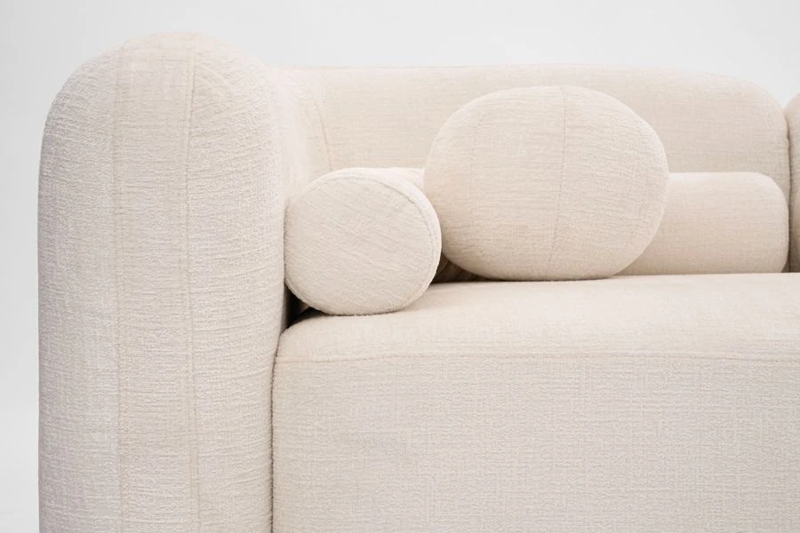 Munich Three Seat Sofa – Ivory Chenille 9 Munich Three Seat Sofa – Ivory Chenille - Image 7