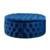 Mylia Storage Ottoman - Navy Blue -Furniture Sale Store mylia ottoman navy cutout 02 web