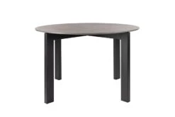 Niven 4 Seat Dining Table Concrete Effect - Black Legs