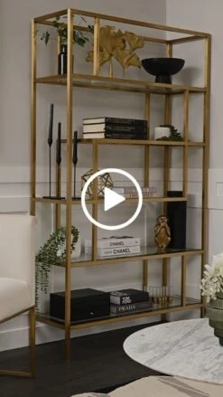 Otto Brass Shelf Unit 11 Otto Brass Shelf Unit -Furniture Sale Store otto brass shelf play button