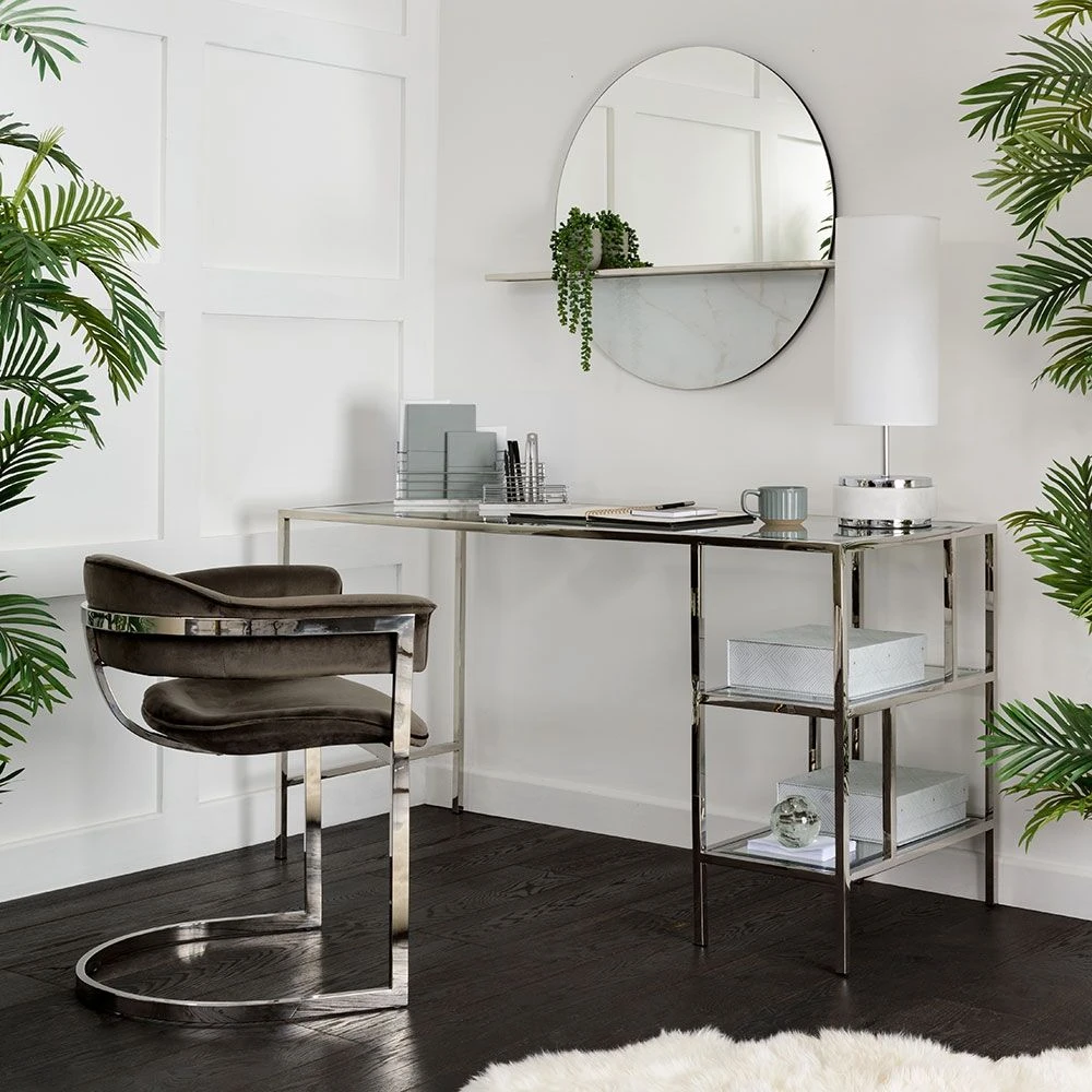 Otto Polished Silver Desk 4 Otto Polished Silver Desk - Image 2