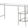 Otto Polished Silver Desk -Furniture Sale Store otto desk silver cutout web