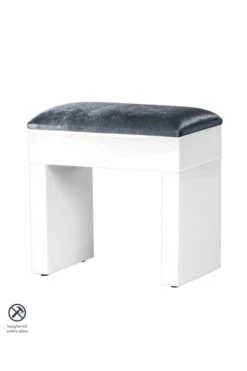 Pimlico White Glass Stool