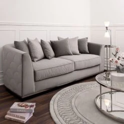 Pino Three Seat Sofa - Dove Grey - Silver Base 11 Pino Three Seat Sofa - Dove Grey - Silver Base -Furniture Sale Store pino grey sofa less saturated2 ls web