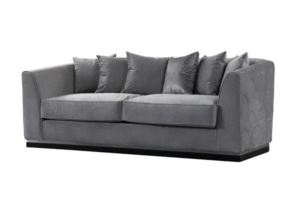 Pino Three Seat Sofa - Dove Grey - Silver Base 6 Pino Three Seat Sofa - Dove Grey - Silver Base - Image 4