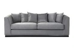 Pino Three Seat Sofa - Dove Grey - Silver Base