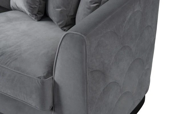Pino Three Seat Sofa - Dove Grey - Silver Base 9 Pino Three Seat Sofa - Dove Grey - Silver Base - Image 7