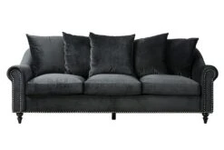 Portman Three Seat Sofa - Black