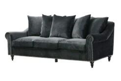 Portman Three Seat Sofa - Black -Furniture Sale Store portman three seat sofa black cutout1 web
