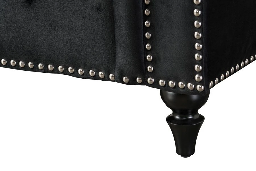 Portman Two Seat Sofa - Black 7 Portman Two Seat Sofa - Black - Image 5