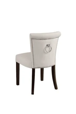 Positano Dining Chair With Back Ring / Walnut Legs- Cream