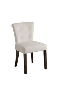 Positano Dining Chair With Back Ring / Walnut Legs- Cream -Furniture Sale Store posit420crmwalntfrntco web 2
