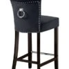 Positano Bar Stool With Back Ring - Black Velvet 2 Positano Bar Stool With Back Ring - Black Velvet -Furniture Sale Store positano barstool black legs black velvet lifestyle 02 web 1