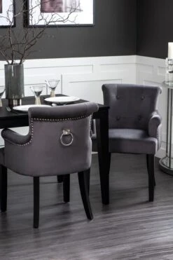 Positano Carver Chair With Back Ring - Smoke 8 Positano Carver Chair With Back Ring - Smoke -Furniture Sale Store positiano carver chair smoke grey black legs ls web