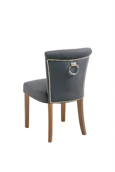Positano Dining Chair With Back Ring - Smoke - Natural Legs 3 Positano Dining Chair With Back Ring - Smoke - Natural Legs