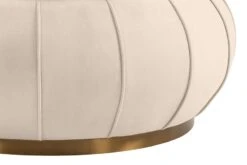 Pumpkin Storage Ottoman - Chalk - Brass Base -Furniture Sale Store pumpkin ottoman chalk brass detail 01 web