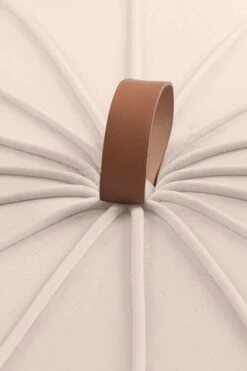 Pumpkin Storage Ottoman - Chalk - Brass Base -Furniture Sale Store pumpkin ottoman chalk silver detail 02 web