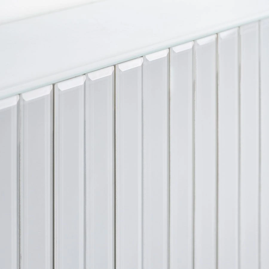 Anastasia White Glass Radiator Cover- Silver 5 Anastasia White Glass Radiator Cover- Silver - Image 4