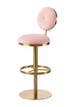 Ravello Bar Stool - Brass - Blush Pink 11 Ravello Bar Stool - Brass - Blush Pink -Furniture Sale Store ravello barstool cutout 1 blush web