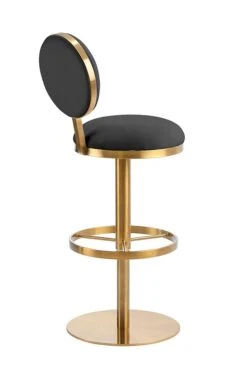Ravello Bar Stool - Brass - Black -Furniture Sale Store ravello barstool cutout 5 black web