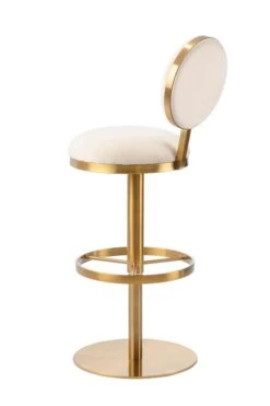 Ravello Bar Stool - Brass - Chalk 12 Ravello Bar Stool - Brass - Chalk -Furniture Sale Store ravello barstool cutout 7 web
