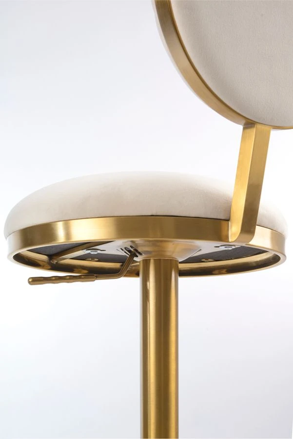 Ravello Bar Stool - Brass - Chalk 8 Ravello Bar Stool - Brass - Chalk - Image 6