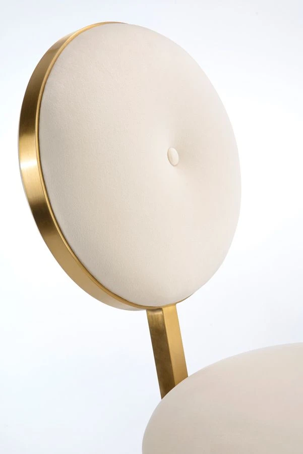 Ravello Bar Stool - Brass - Chalk 9 Ravello Bar Stool - Brass - Chalk - Image 7