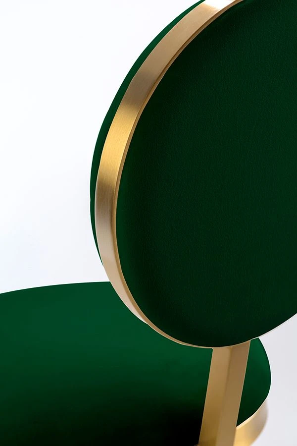 Ravello Bar Stool - Brass - Bottle Green 9 Ravello Bar Stool - Brass - Bottle Green - Image 7