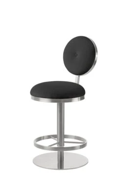 Ravello Bar Stool - Silver - Black