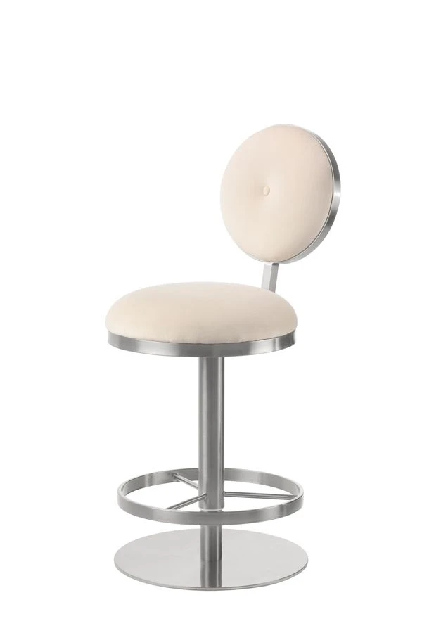 Ravello Bar Stool - Silver - Chalk 3 Ravello Bar Stool - Silver - Chalk